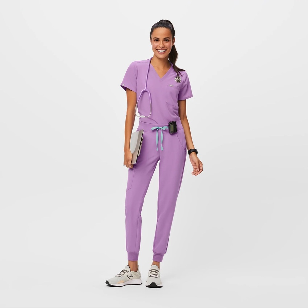 Figs Zamora Jogger Scrub Pants Lilac Dawn